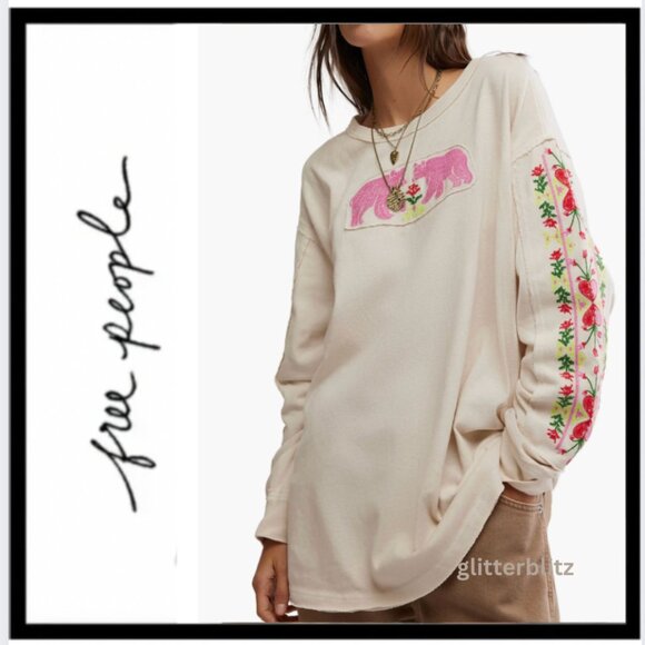 Free People All My Heart Embroidered Tee - Picture 9 of 11